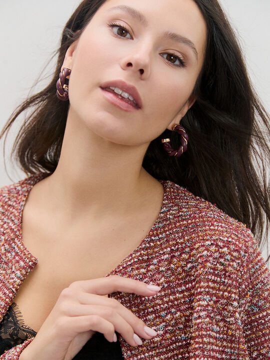 CHAQUETA DETALLE TEXTURA Rojo image number null