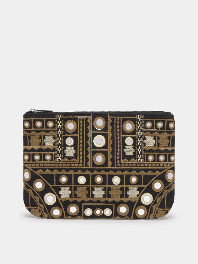 BOLSO MANO ESPEJOS Negro
