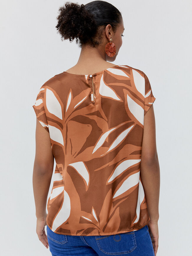blusa saten estampada Teja