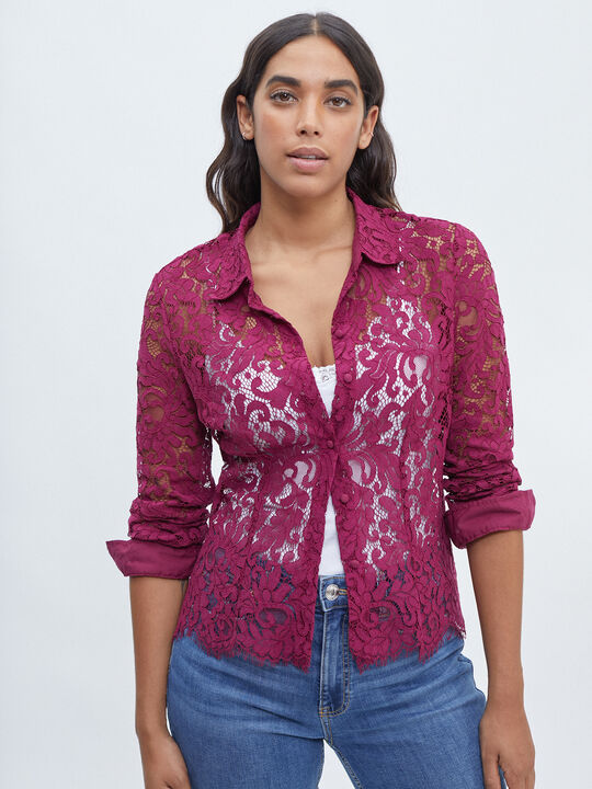 CAMISA ENCAJE Lila_oscuro image number null
