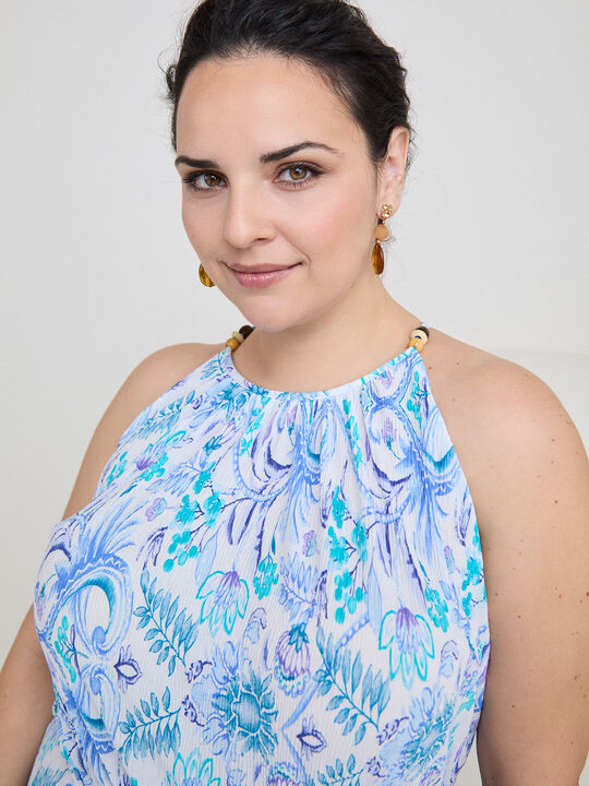 MONO PLEATED ESTAMPADO Azul Riviera image number null