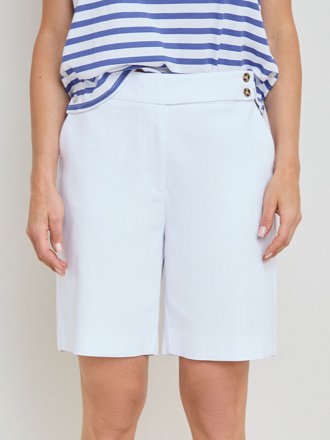 SHORT DETALLE CINTURILLA Blanco Optico