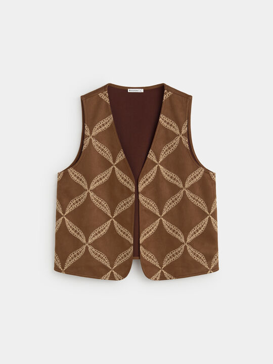 CHALECO ANTELINA DETALLE Marron image number null