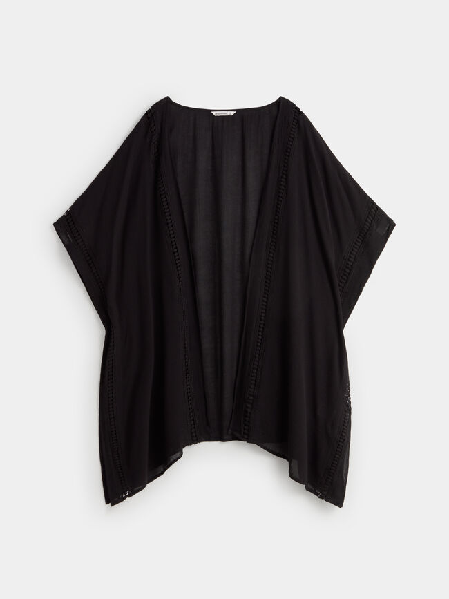 KIMONO DETALLE ENTREDOS Negro