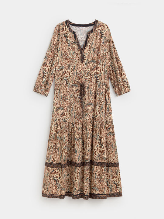 VESTIDO ESTAMPADO Crudo image number null