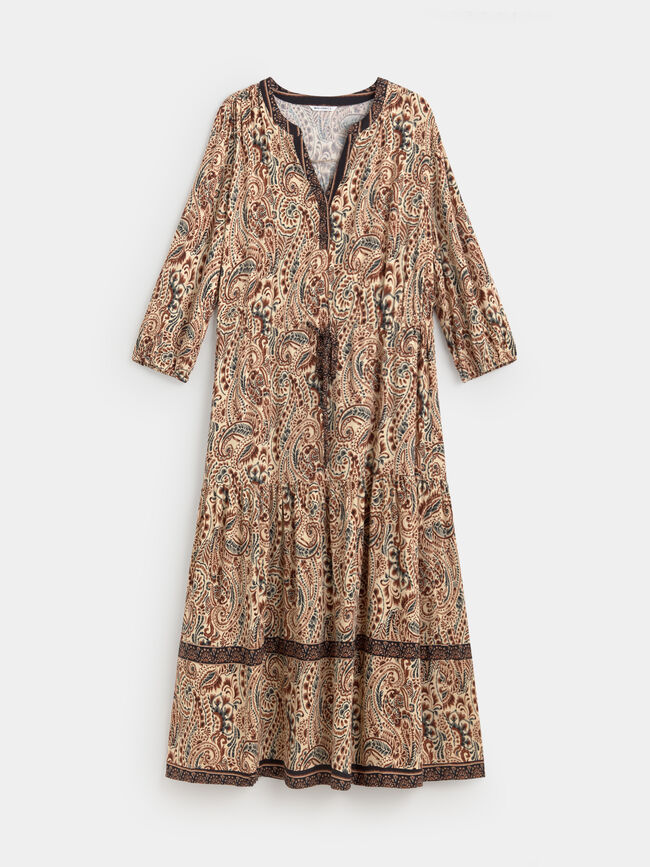 VESTIDO ESTAMPADO Crudo