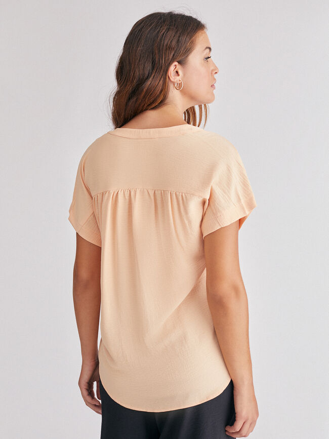 Blusa hombro caído Mandarina