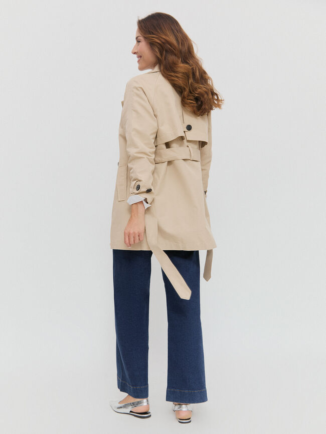 GABARDINA LARGA CINTURÓN Camel