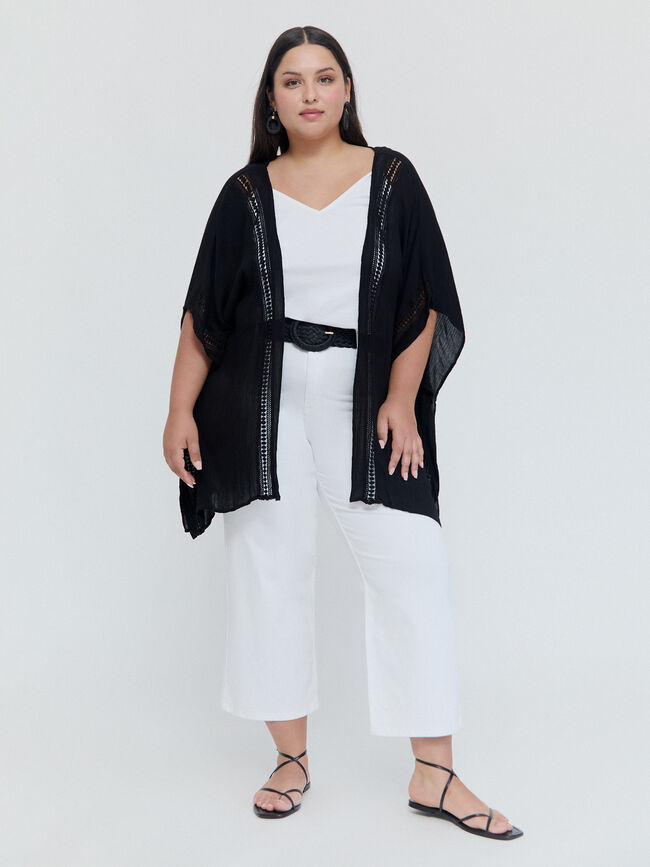 KIMONO DETALLE ENTREDOS Negro