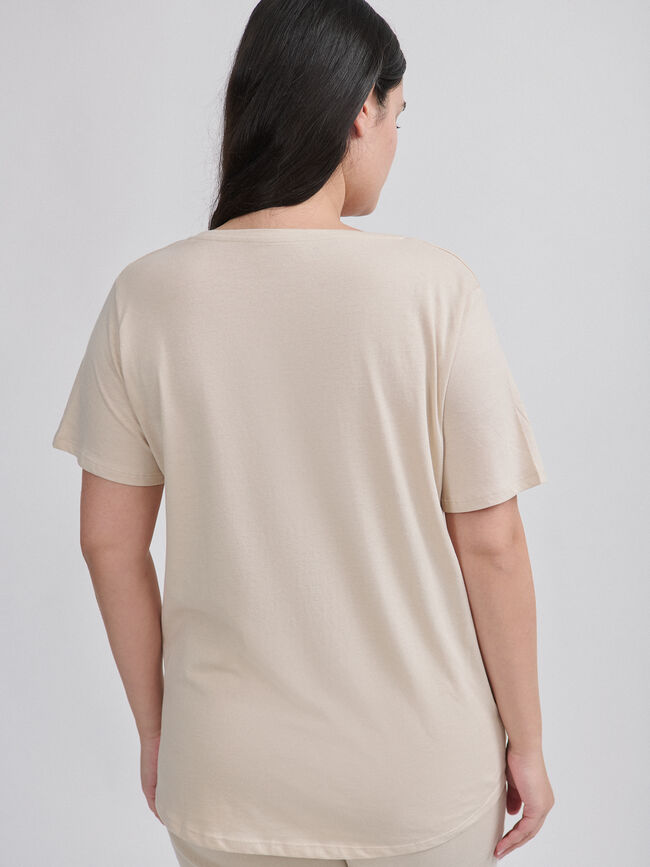 CAMISETA CUELLO PICO Hielo