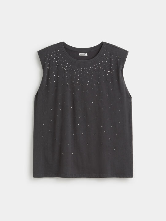CAMISETA BRILLOS Gris Oscuro image number null