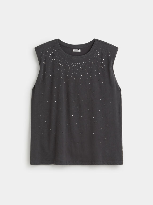CAMISETA BRILLOS Gris Oscuro
