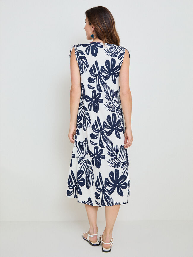 VESTIDO FRUNCE HOMBROS Estampado 1