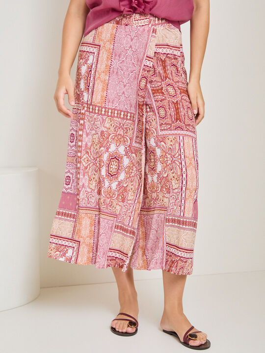 FALDA PANTAL&Oacute;N PAREO ESTAMPADO Estampado 1 image number null
