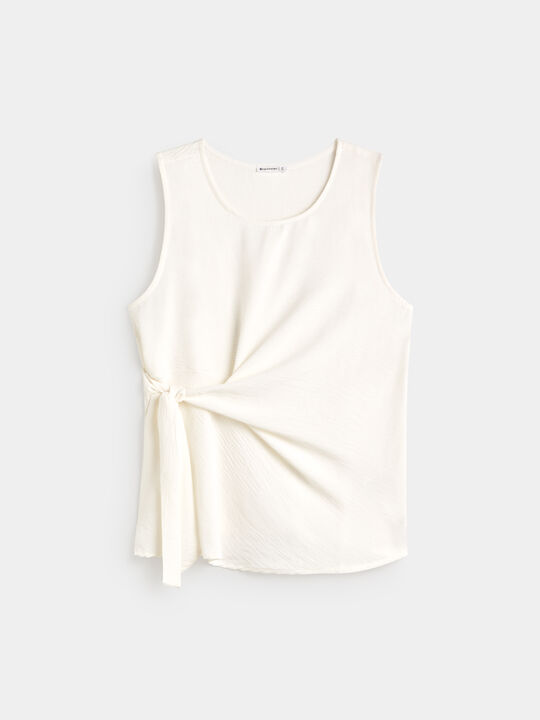 TOP CON NUDO Blanco Optico image number null