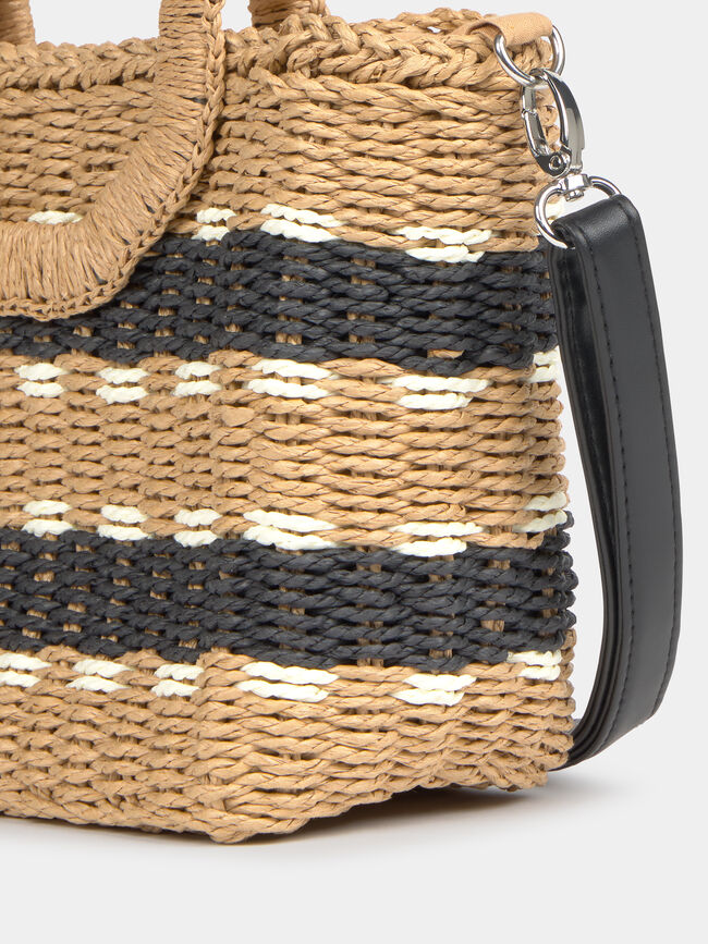 BOLSO CAPAZO BANDOLERA Crudo Claro