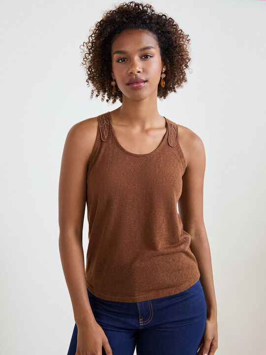 TOP PECHERA TRASERA Cinnamon image number null