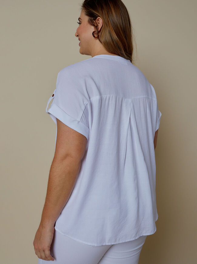 Blusa detalle botones Blanco Optico