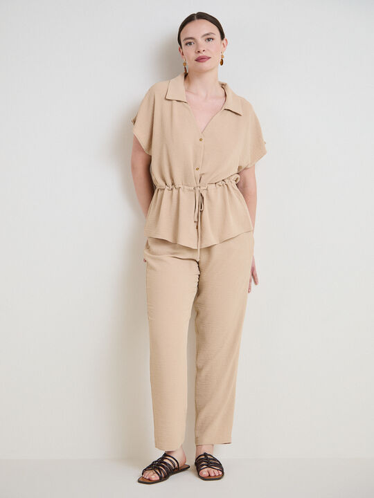 BLUSA SAFARI Camel image number null