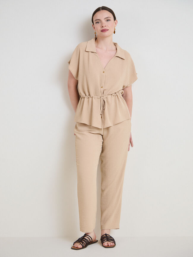 BLUSA SAFARI Camel
