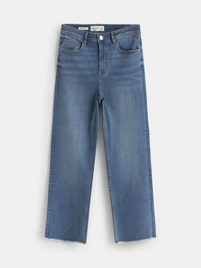 VAQUERO RECTO CROP Mid blue