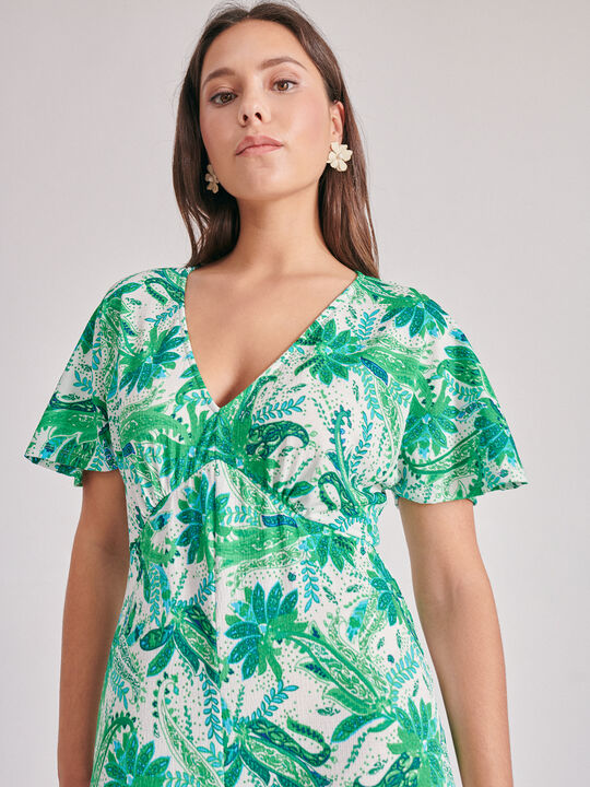 MONO fluido estampado Verde Brillante image number null
