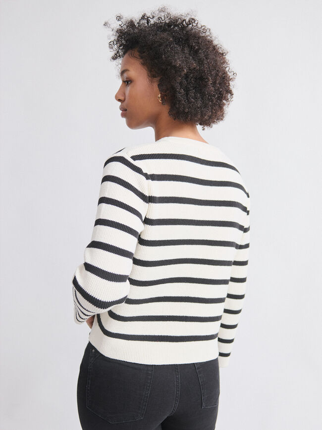 CARDIGAN RAYAS Crudo