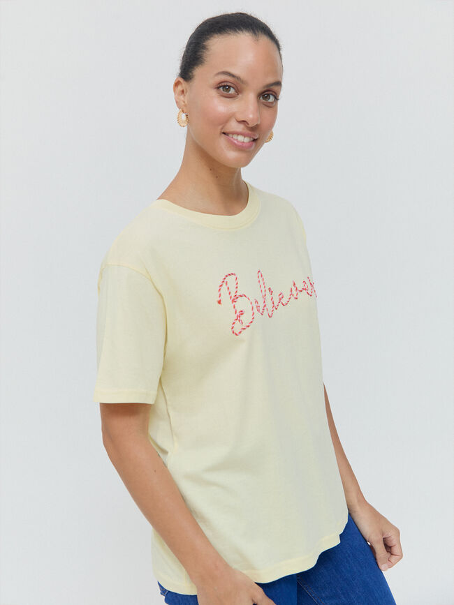 CAMISETA POSICIONAL CUERDA Amarillo Pastel