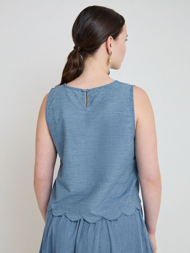 TOP DETALLE ONDA Mid blue
