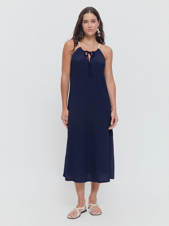 VESTIDO TEXTURA Azul Noche image number null
