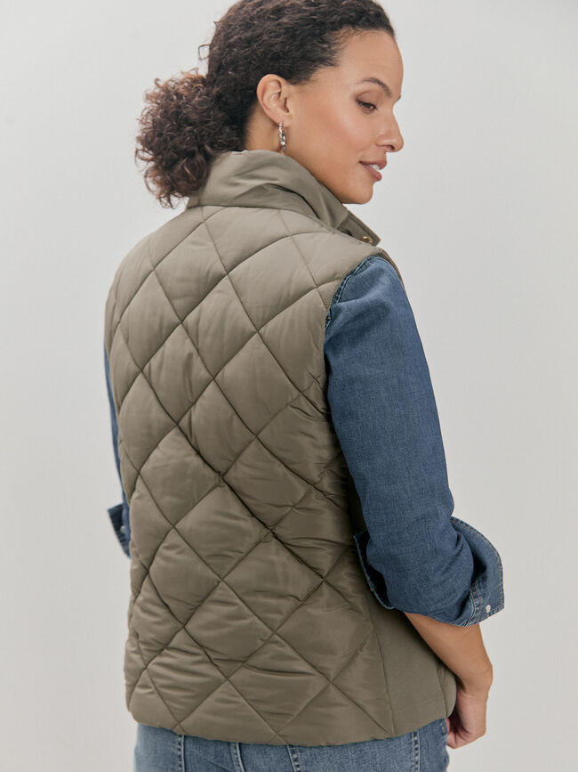 CHALECO BÁSICO kaki oscuro