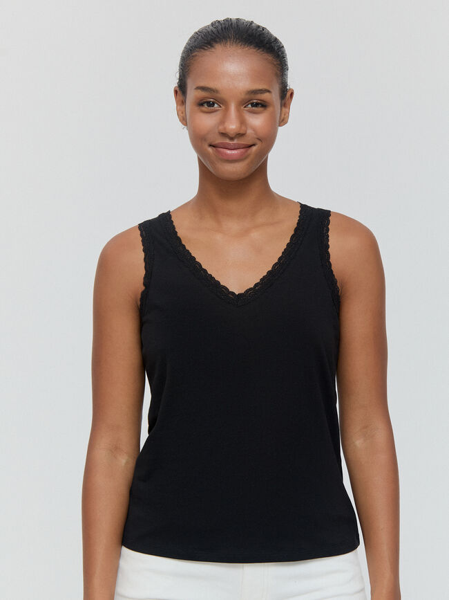 TOP LENCERO Negro
