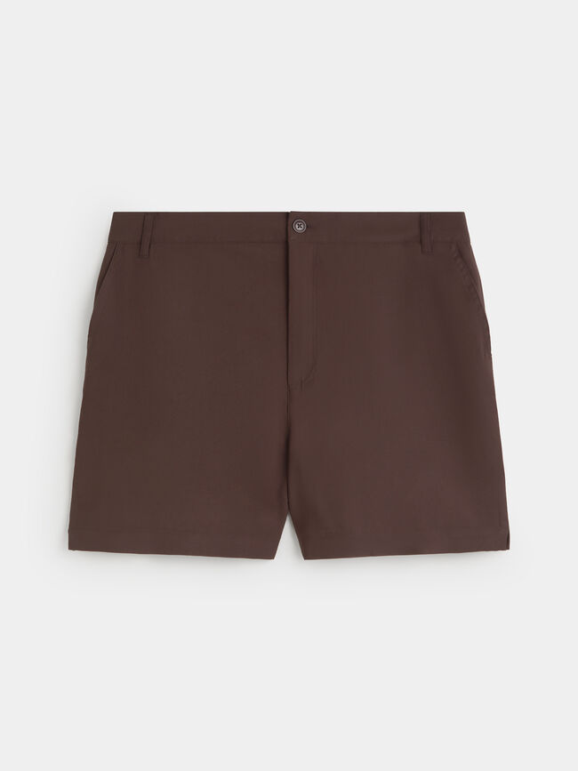 SHORT CON BOLSILLOS Marron Oscuro