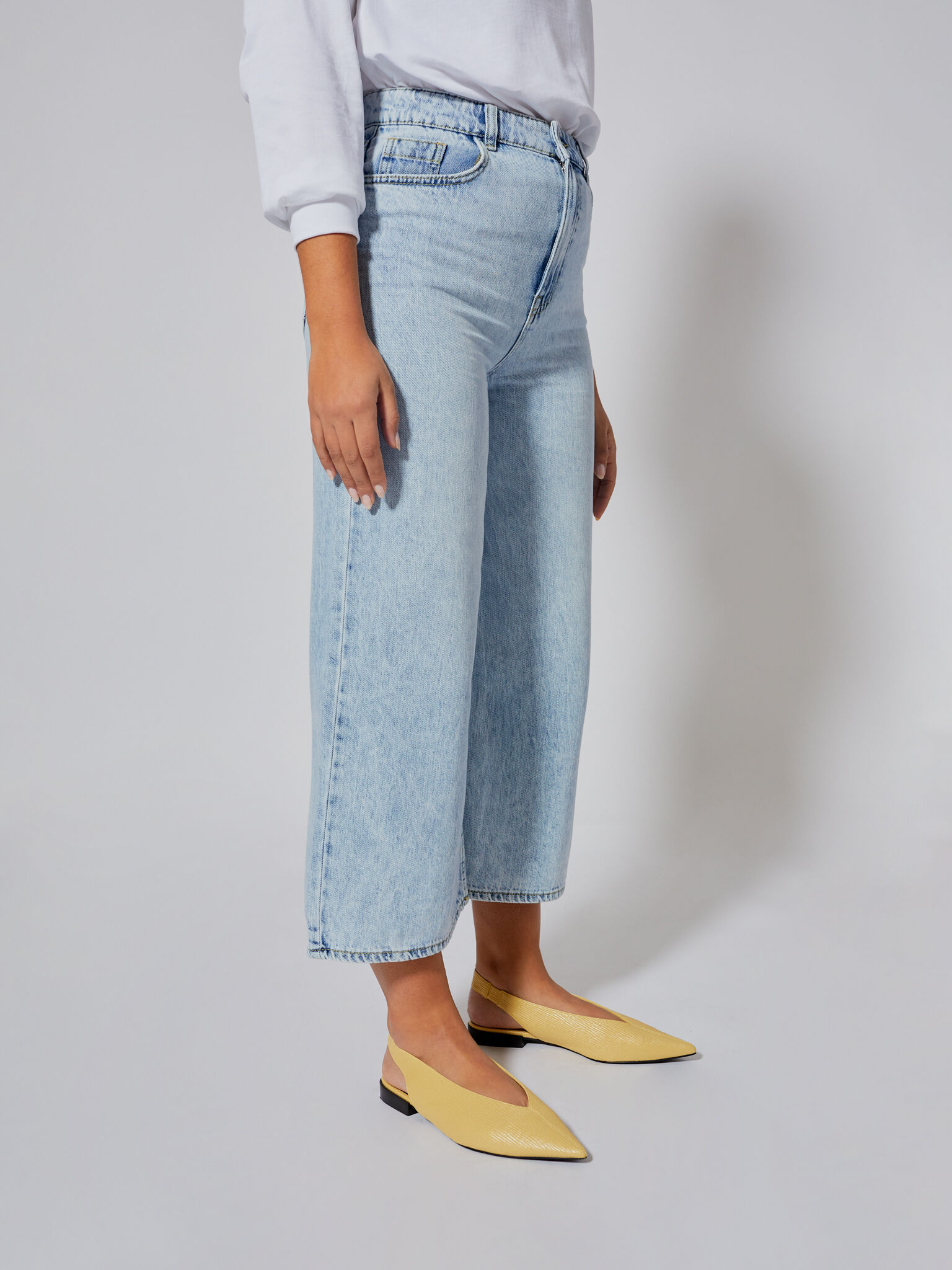 Pantalón de tela liso con cinturón Verde chica Okaïdi \u0026 Obaïbi