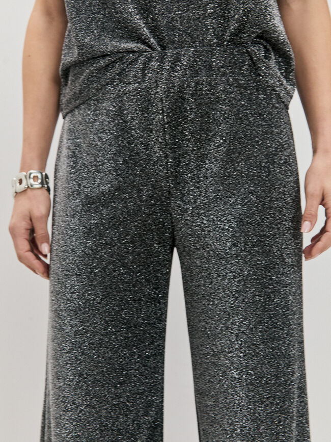 PANTALON BRILLO DETALLE Plata