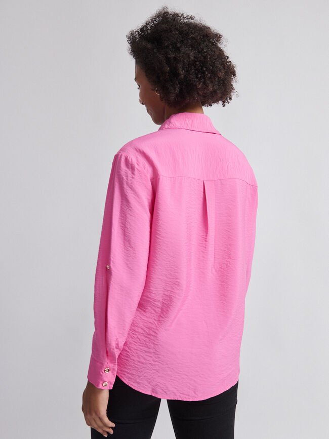 CAMISA MANGA LARGA Rosa Colorete