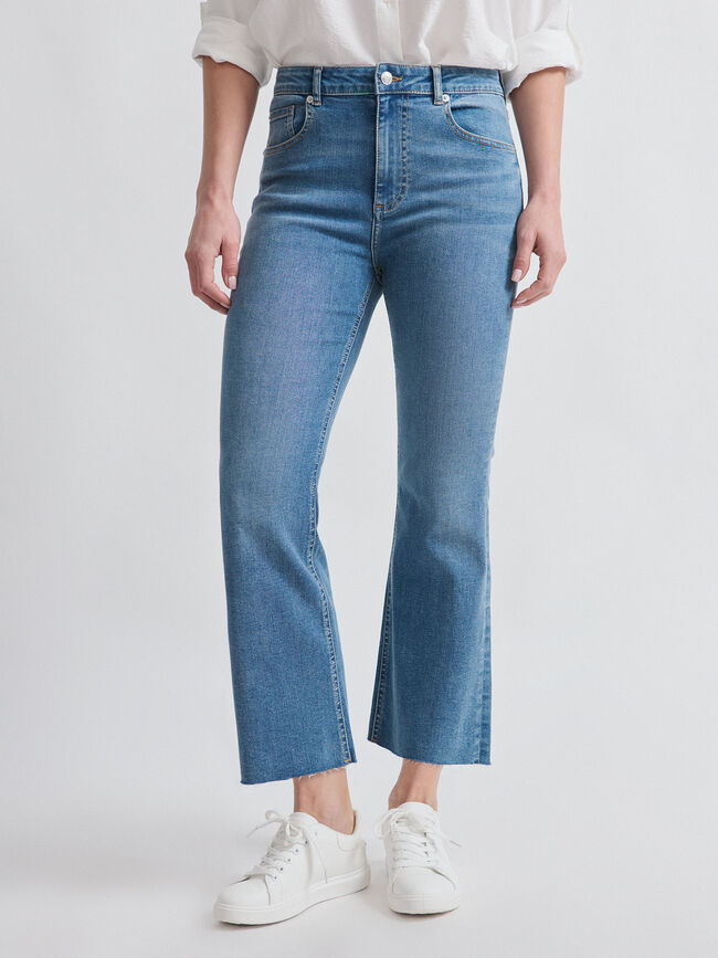 VAQUERO ACAMPANADO CROP Mid blue
