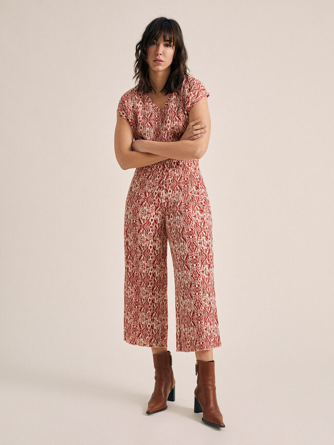 Pantalón culotte estampado Azafran 2