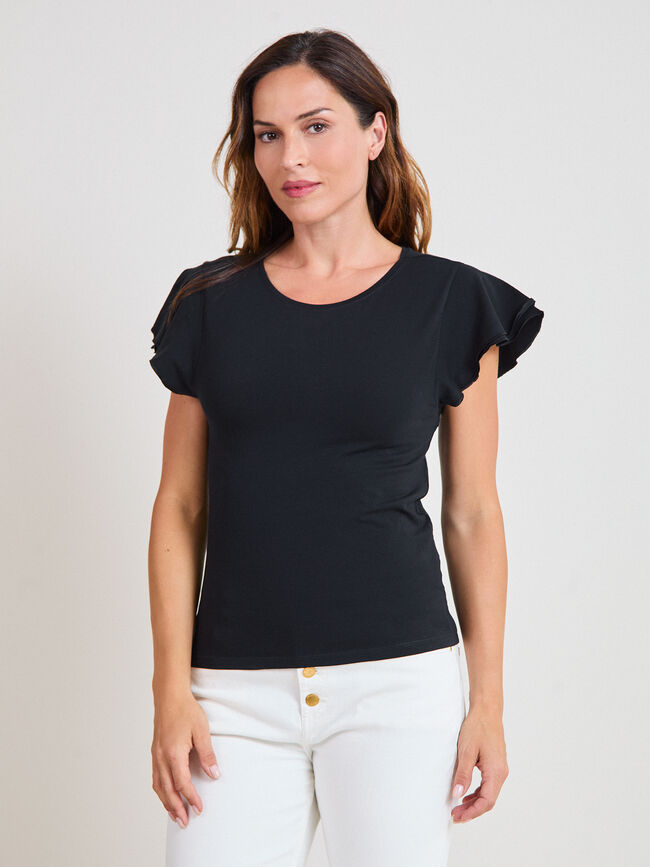 CAMISETA VOLANTES Negro