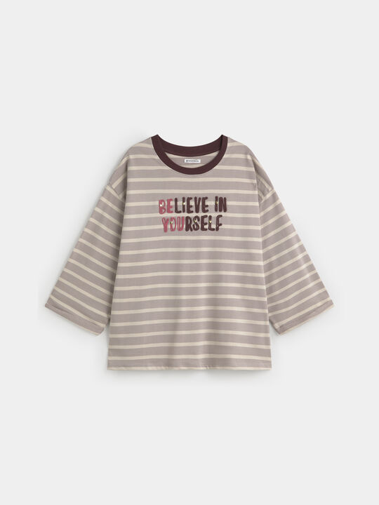 SUDADERA LETRAS BORDADAS Rayas 1 image number null
