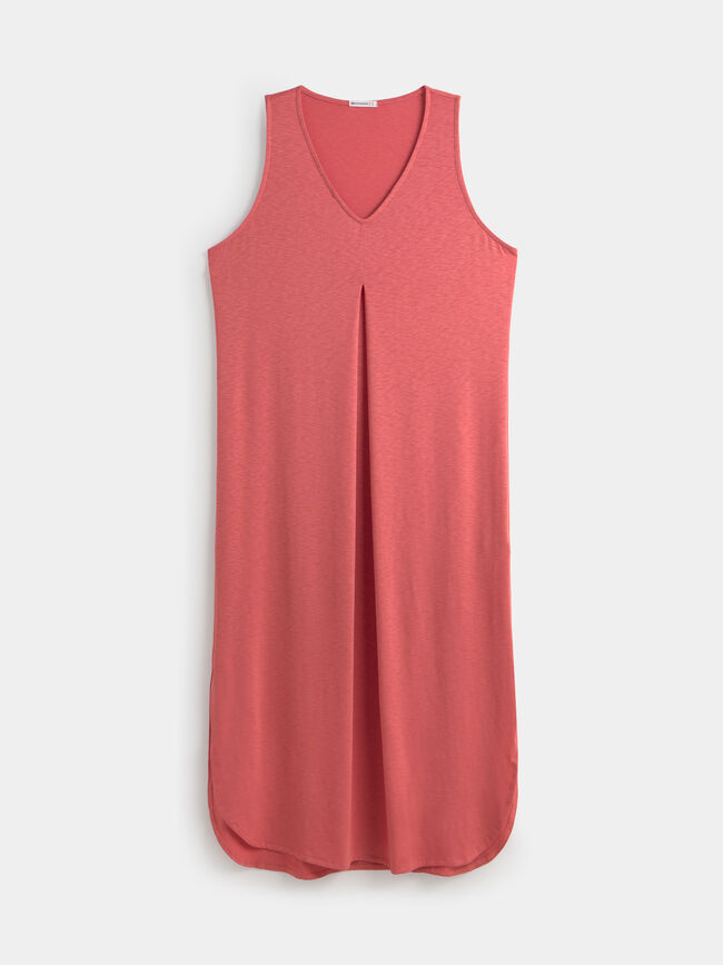 VESTIDO FLAM&Eacute; PLIEGUE ESCOTE Maquillaje Oscu