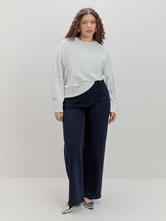 WIDE LEG DETALLE BOLSILLO Indigo image number null