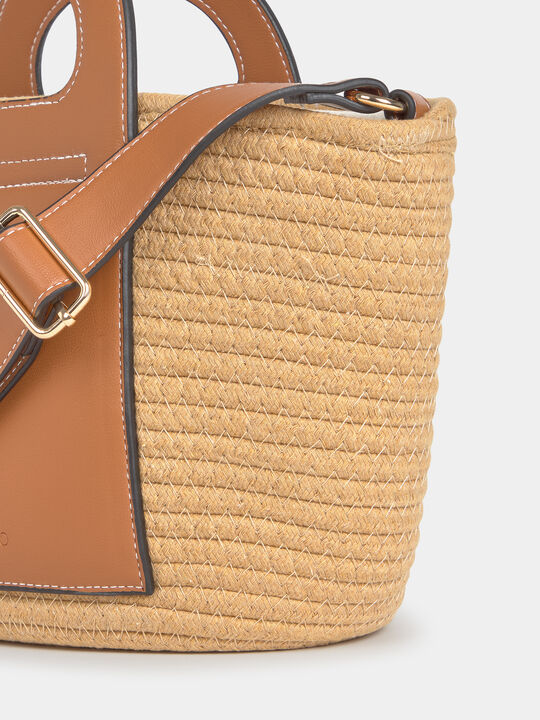 BOLSO RAFIA POLIPIEL Marron image number null