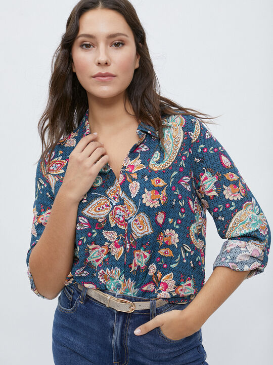 CAMISA ESTAMPADA marino claro image number null
