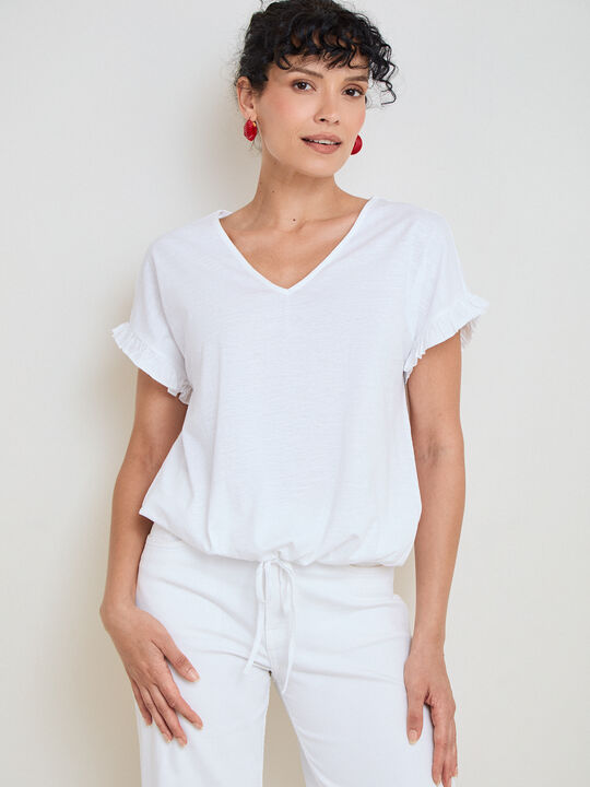 CAMISETA DETALLE LAZADA Blanco Optico image number null