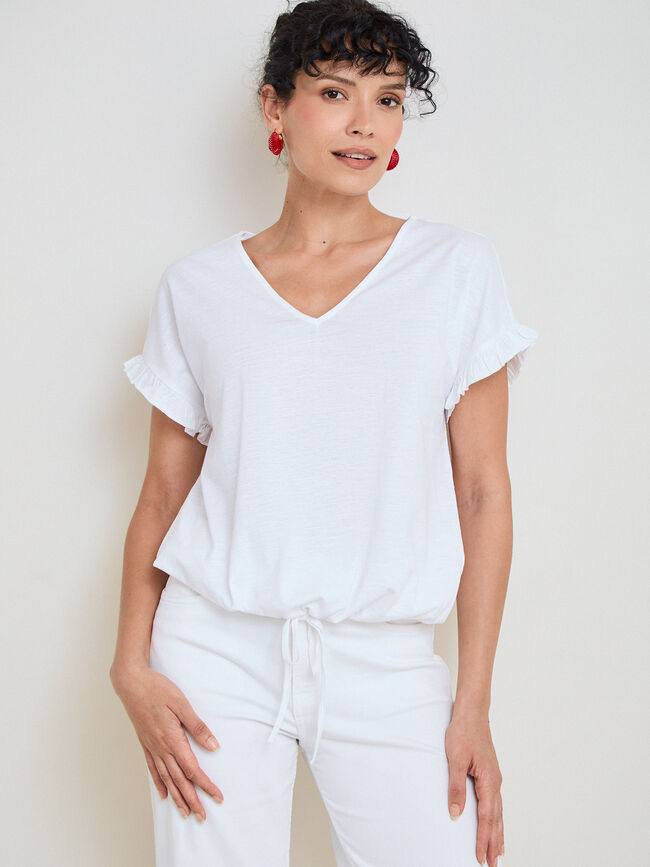 CAMISETA DETALLE LAZADA Blanco Optico