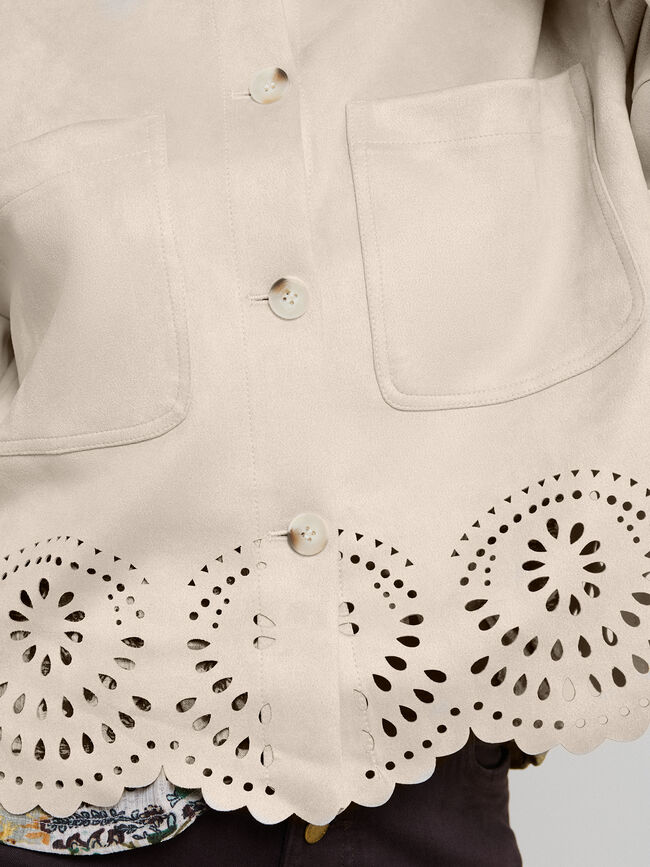 CHAQUETA ANTELINA TROQUELADA Hielo