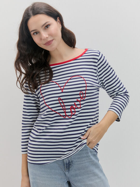 CAMISETA RAYAS CORAZ&Oacute;N Rayas 1 image number null