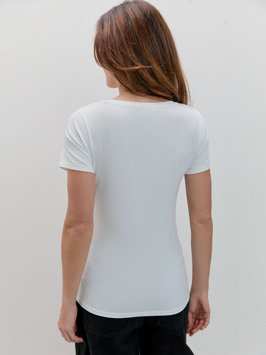 CAMISETA ANIMAL BRILLO Blanco Optico image number null