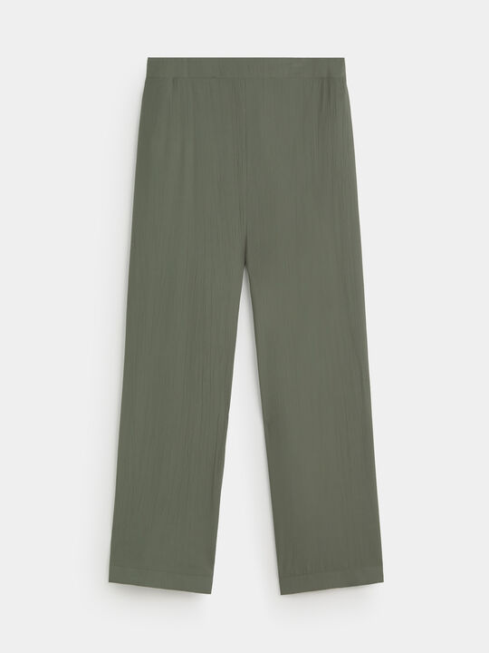 PANTAL&Oacute;N LARGO FLUIDO Kaki image number null